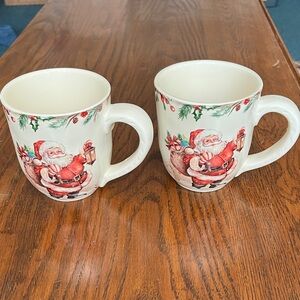 Pier 1 Winter Wonders Santa Ironstone Mugs Set of 2
Excellent like New Condition